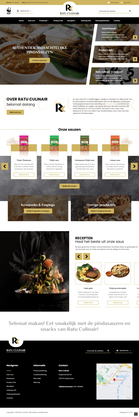 Ratu Culinair desktop website